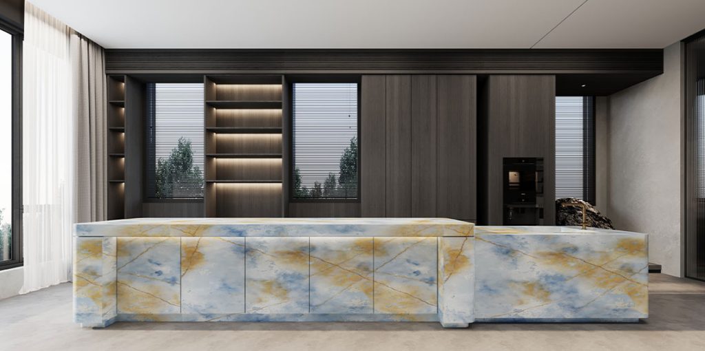 Aqua Gold Kitchen